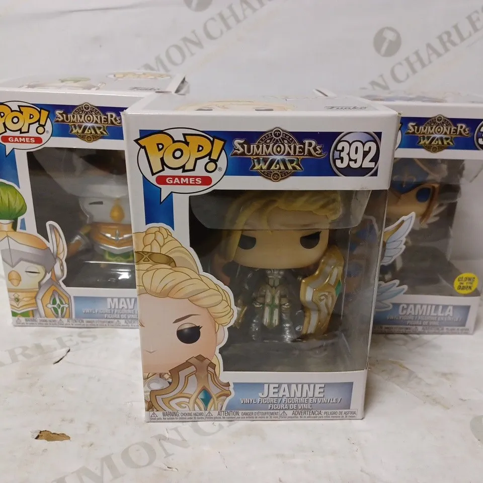 LOT OF 3 ASSORTED POP! VINYL SUMMONERS WAR: MAV, JEANNE, CAMILLA