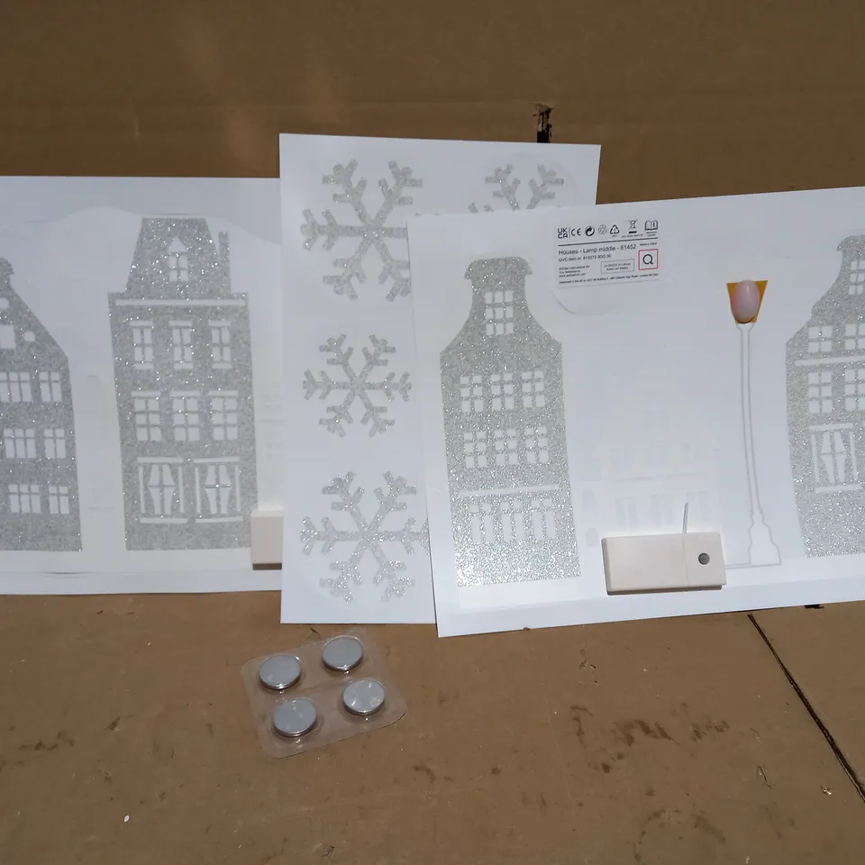 SANTA EXPRESS PRELIT GLITTER WINDOW STICKERS