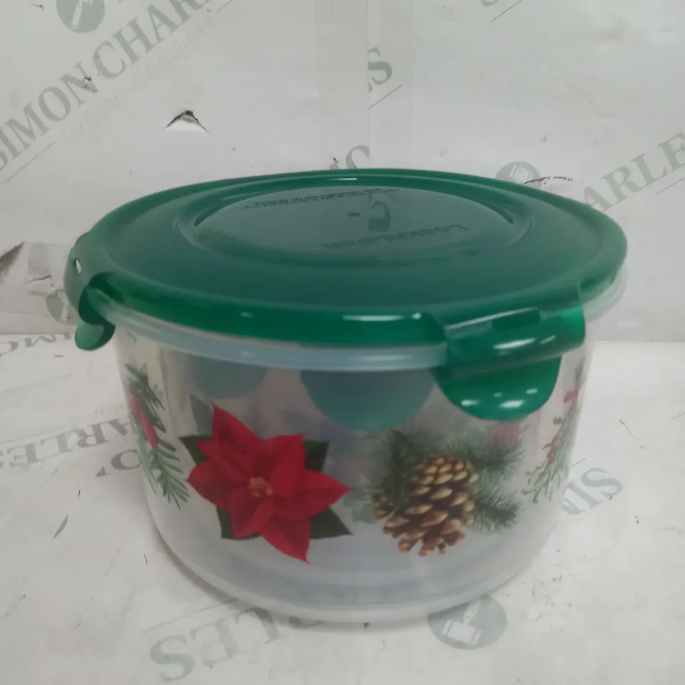 4 X CHRISTMAS STYLE TUBS 4 PIECE COOL STACKABLES SET