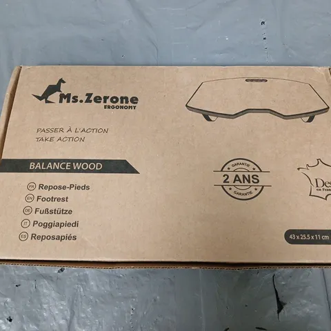 BOXED MS ZERONE BALANCE WOOD TABLE FOOTREST