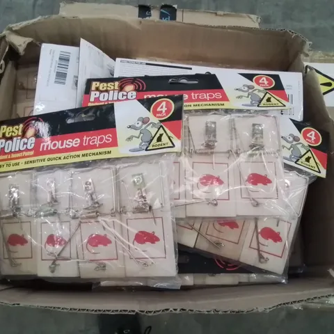 BOX CONTAINING A LARGE QUANTITY OF BRAND NEW MOUSE TRAPS