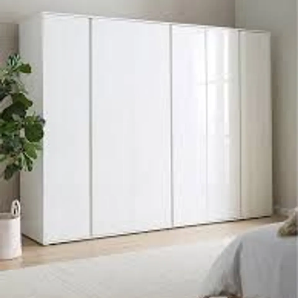 BOXED LAYTON GLOSS 6 DOOR WARDROBE - WHITE (6 BOXES) RRP £749