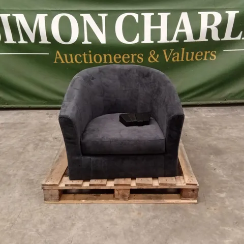 REGAL FABRIC TUB CHAIR - BLACK