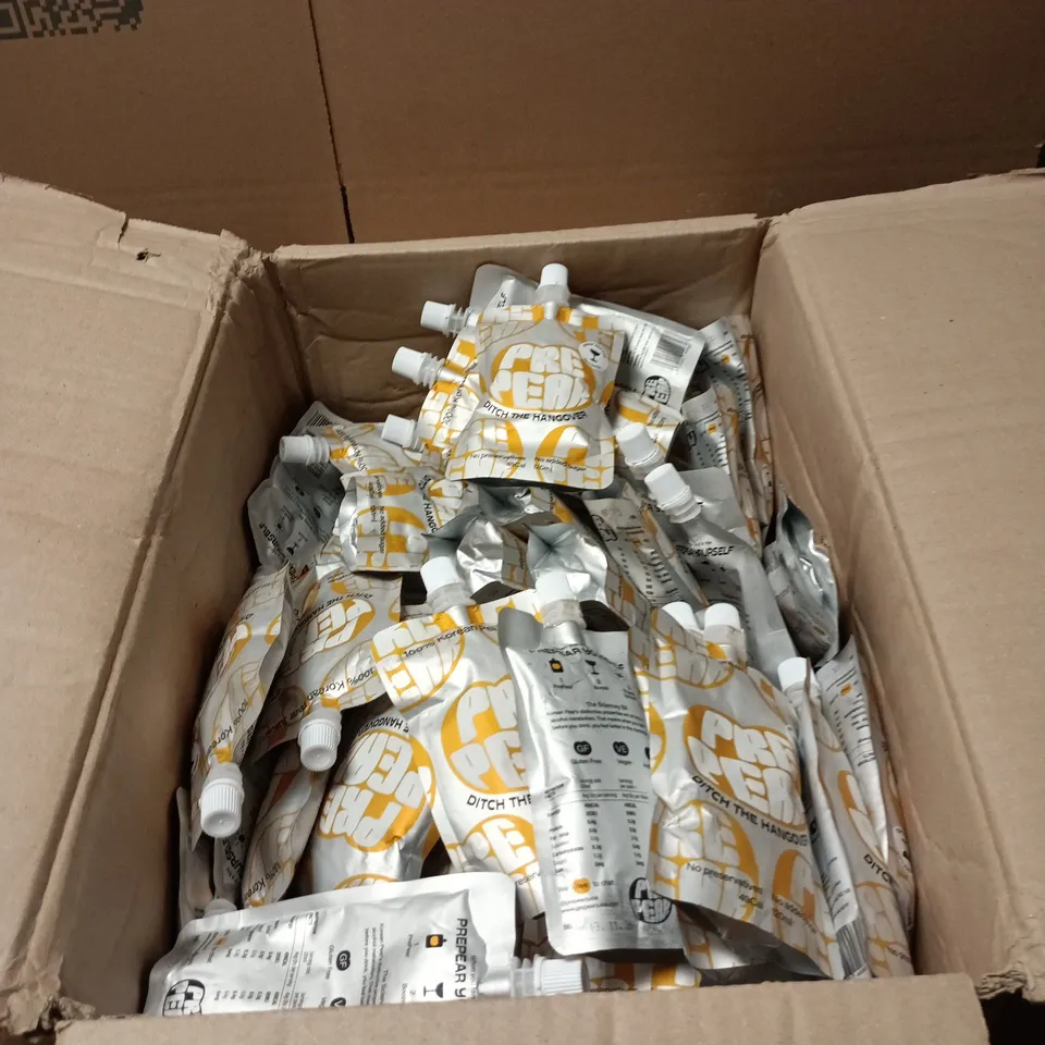 BOX OF APPROXIMATELY 30 X PRE PEAR 100% KOREAN PEAR JUICE "DITCH THE HANGOVER" PRE ALCOHOL DRINK 120ML