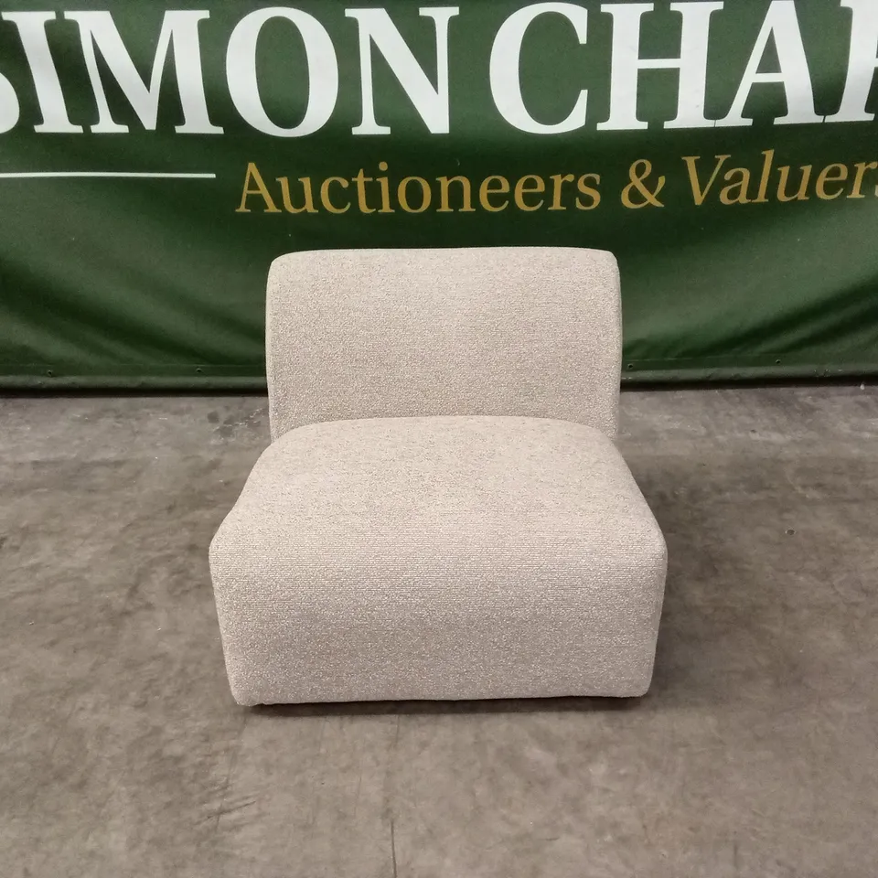 DESIGNER FABRIC ARMLESS CHAIR