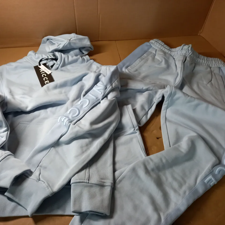 NICCE EGALE HOODIE AND JOGGER SET - SKY BLUE SIZE S