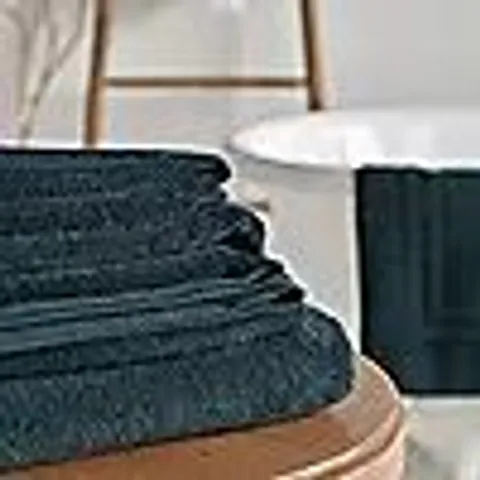 SECRET LINEN STORE COTTON 4PC BATH & HAND TOWEL SET SAGE