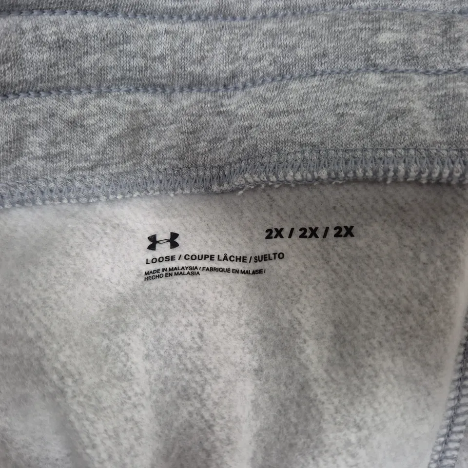 UNDER ARMOUR HOODIE – HEATHER GREY, UK 2XL (US 2X)