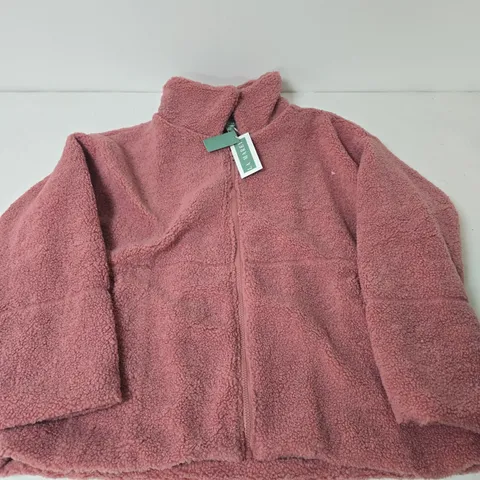 LA MAREY LADIES PLUSH JACKET IN PINK - XL