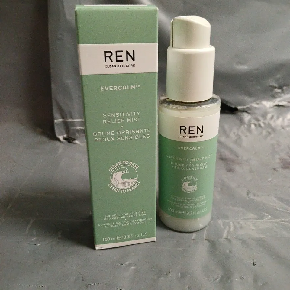 BOXED REN CLEAN SKINCARE EVERCALM RELEIF SENSITIVE MIST 100ML