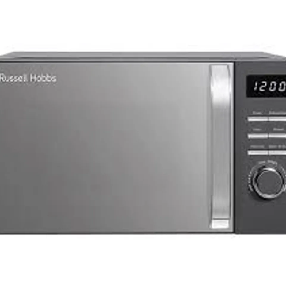 BOXED RUSSELL HOBBS 20 LITRE DIGITAL MICROWAVE- GREY // RHMD818G RRP £89
