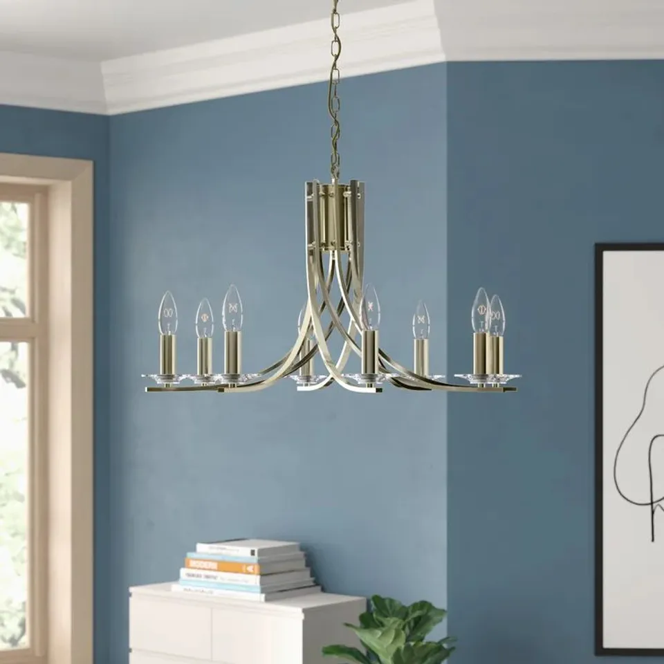 BOXED PAMELIA 8-LIGHT CANDLE STYLE CHANDELIER  