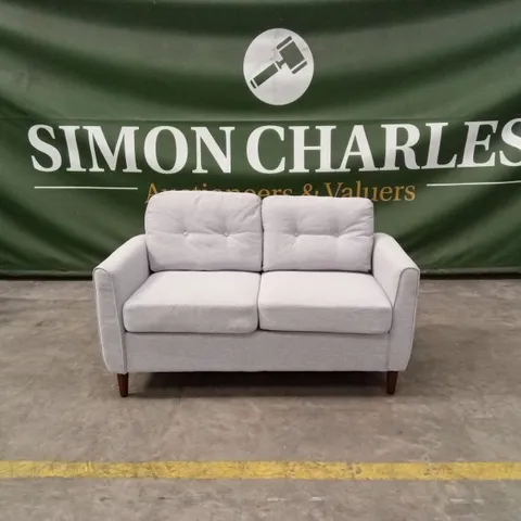 WHITTAKER 2 SEATER LINEN FABRIC SOFA - GREY