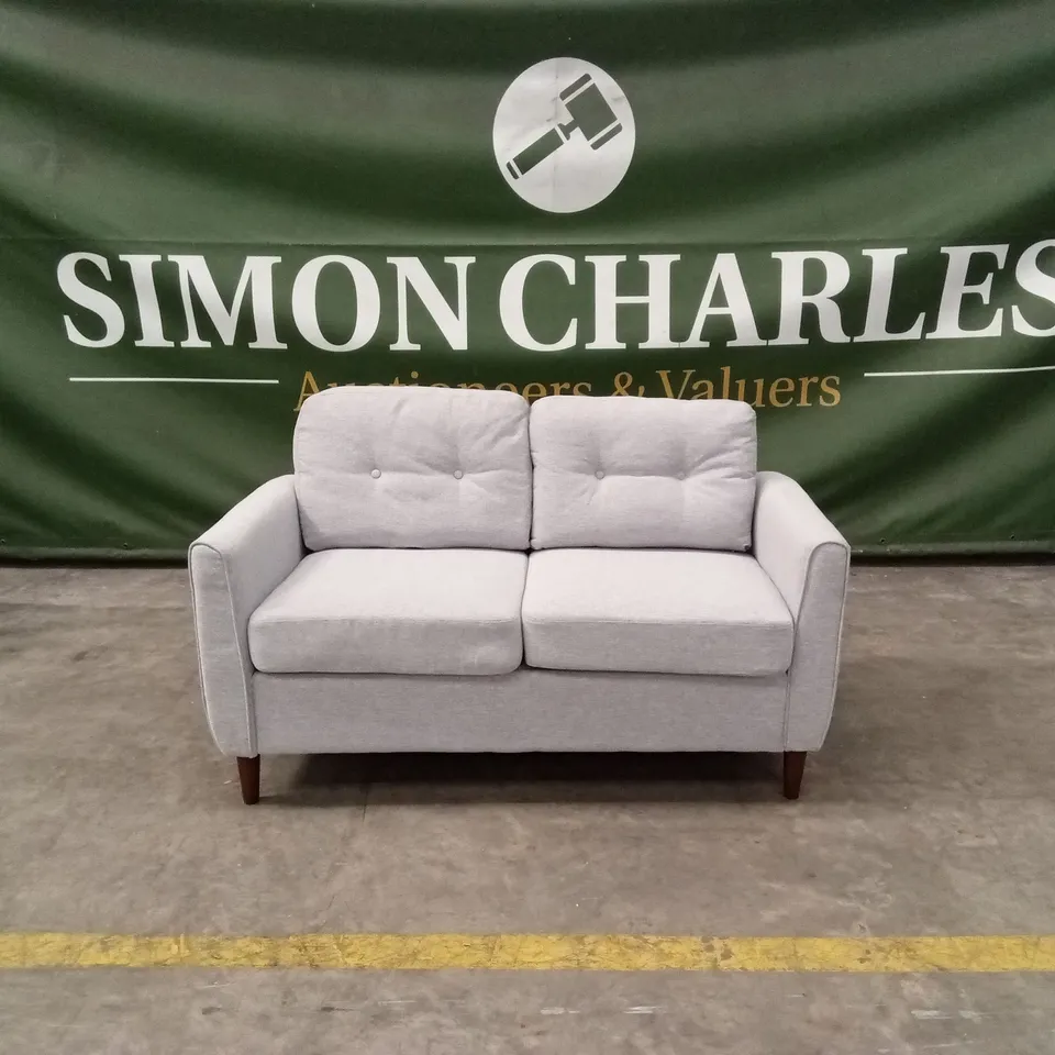 WHITTAKER 2 SEATER LINEN FABRIC SOFA - GREY