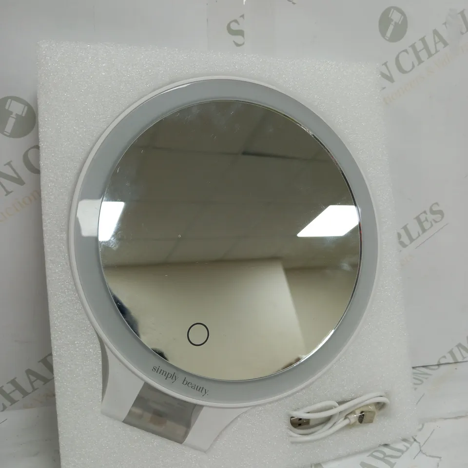 BOXED SIMPLY BEAUTY DOUBLE SIDED FLEX STAND LED VANITY MIRROR