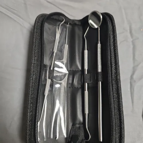 APPROXIMATELY 19 METTEZ DENTAL KIT, 4 PIECES, IN BLACK CASE