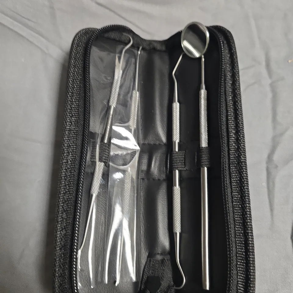 APPROXIMATELY 19 METTEZ DENTAL KIT, 4 PIECES, IN BLACK CASE