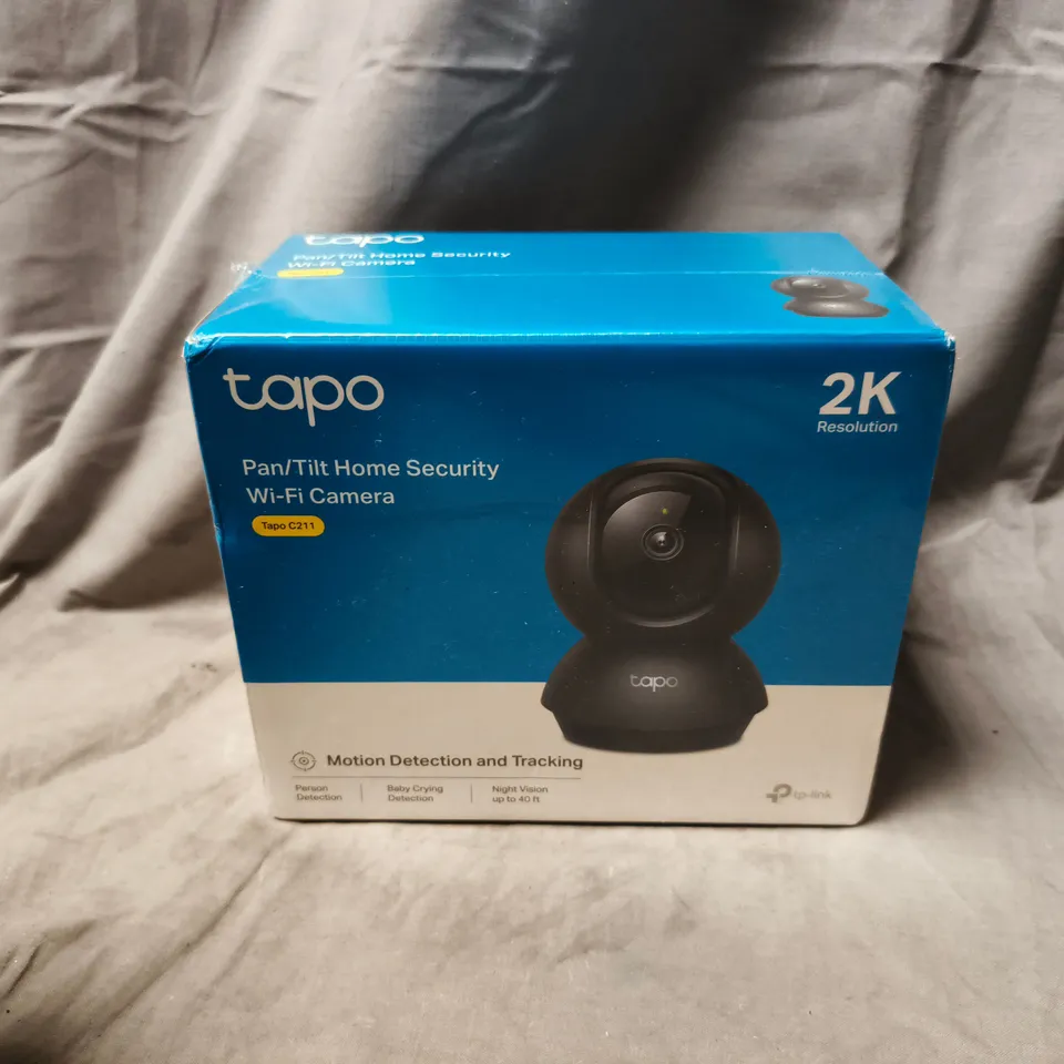 TAPO PAN/TILT HOME SECURITY WI‑FI CAMERA – 2K RESOLUTION (BOXED AND SEALED)