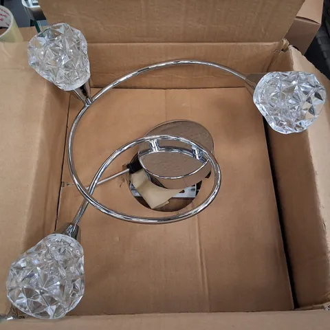BOXED GOODSON SWIRL 3-LIGHT SEMI FLUSH MOUNT
