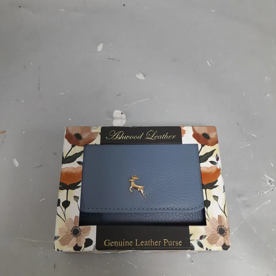 DENIM BLUE ASHWOOD GENUINE LEATHER PURSE
