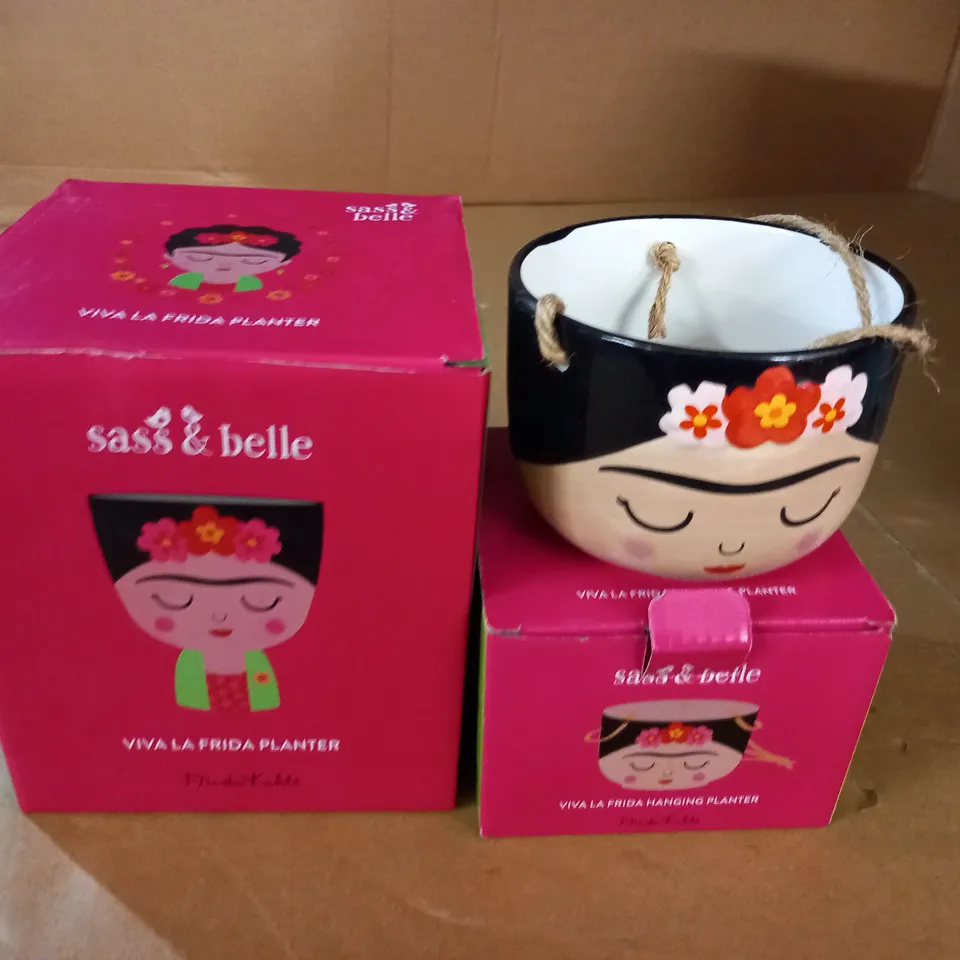 LOT OF 2 SASS & BELLE VIVA LA FRIDA PLANTERS