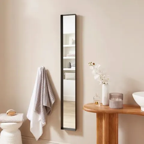 BOXED NEW YORK SLIM FULL LENGTH WALL MIRROR - BLACK