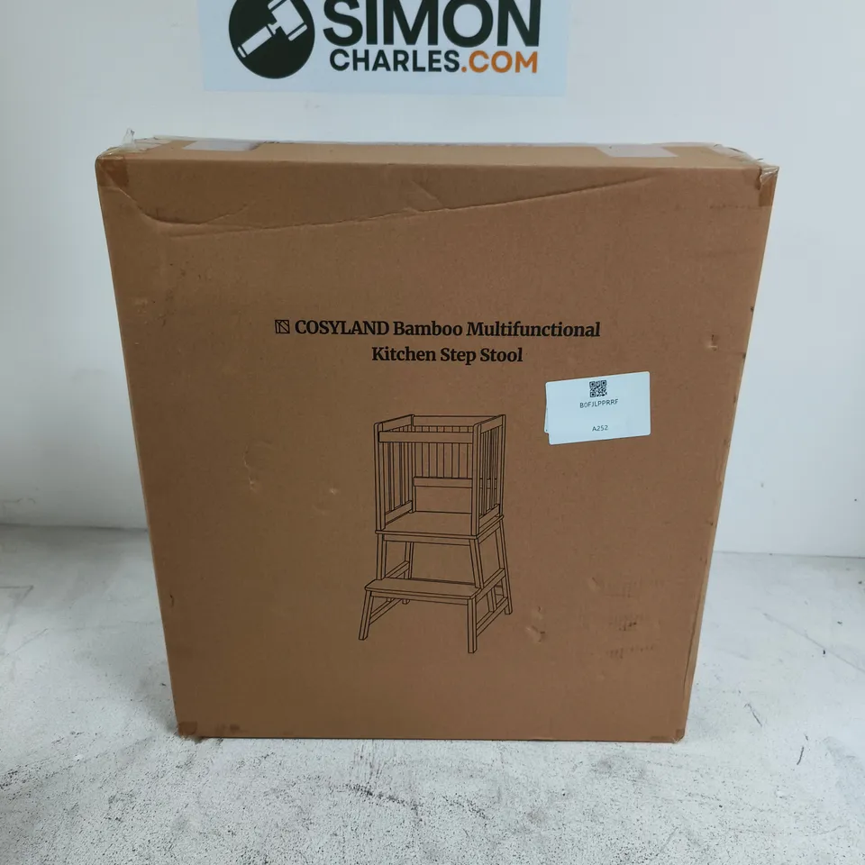COSYLAND BAMBOO MULTIFUNCTIONAL KITCHEN STEP STOOL