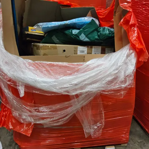 PALLET OF ASSORTED ITEMS TO INCLUDE, TURNTABLE & SPEAKERS, INTERACTIVE TALKING MAP, PULL UP BAR,