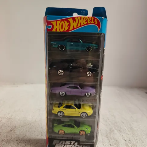 HOT WHEELS FAST & FURIOUS 5-CAR DIE-CAST SET IN BLISTER PACK