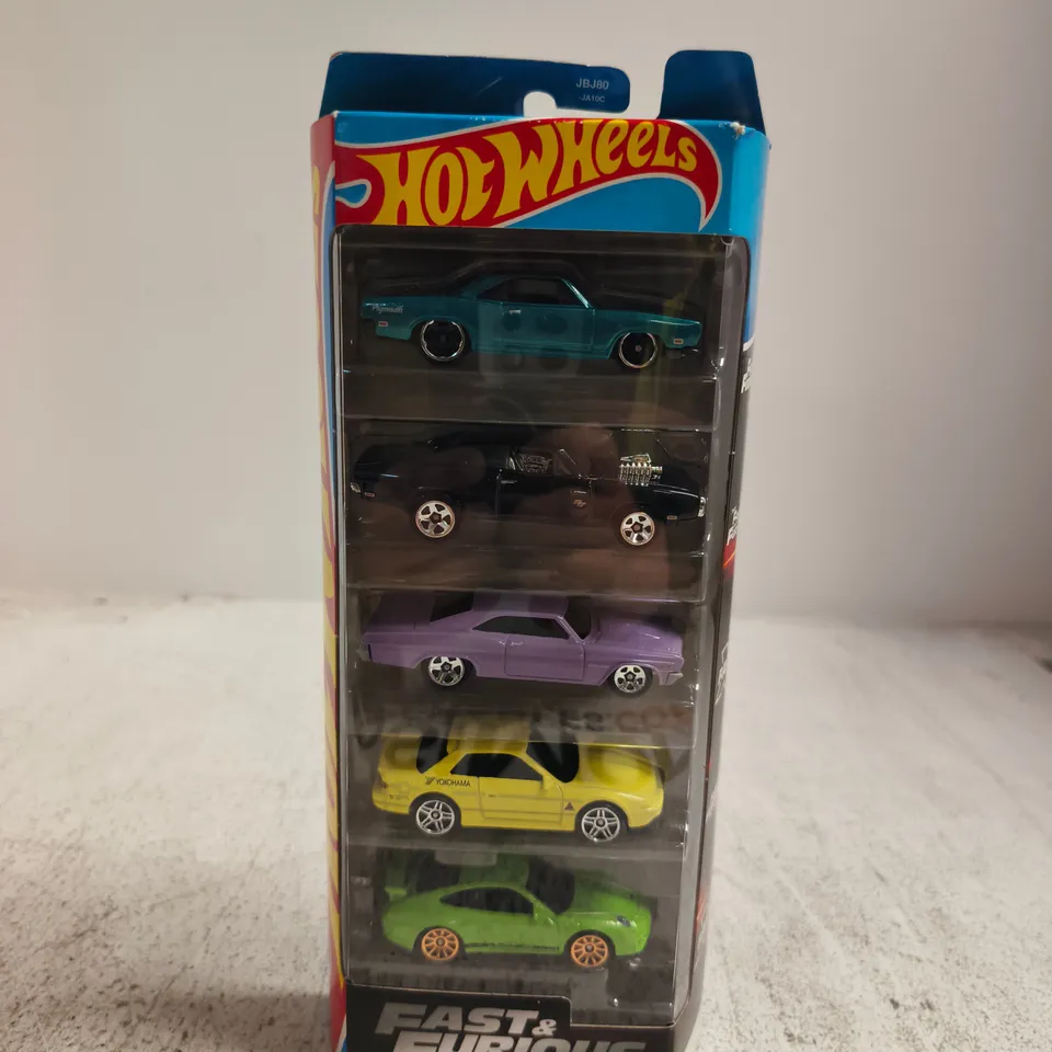HOT WHEELS FAST & FURIOUS 5-CAR DIE-CAST SET IN BLISTER PACK