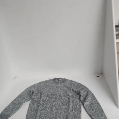 MANGO KNIT JUMPER – GREY MARL, UK 12 (EU L)