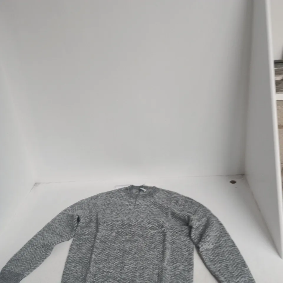 MANGO KNIT JUMPER – GREY MARL, UK 12 (EU L)