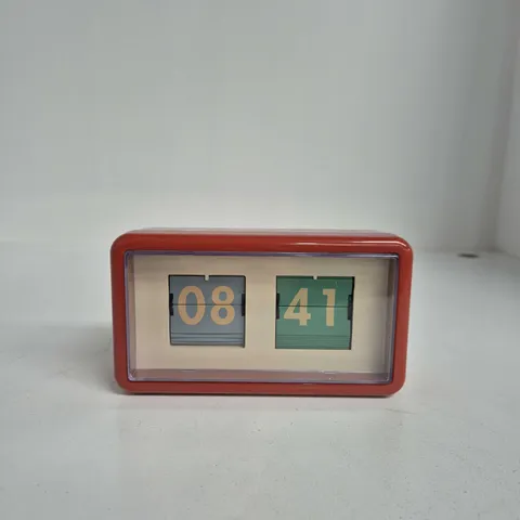 ZARA HOME FLIP CLOCK – RED PLASTIC 