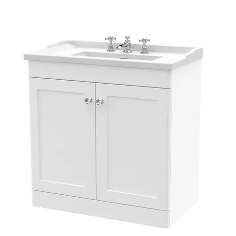 BOXED CLASSIQUE 800MM DOUBLE BATHROOM VANITY WITH VANITY TOP