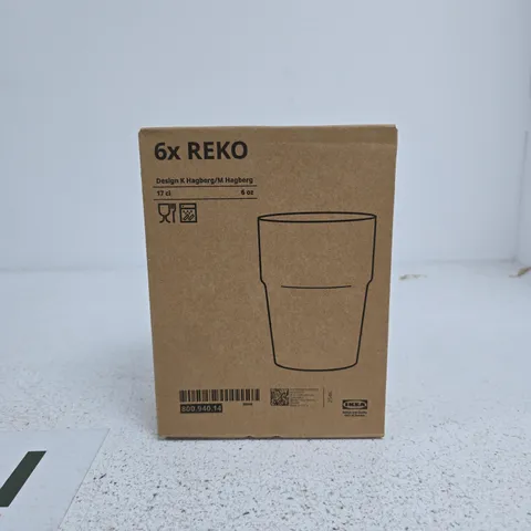 IKEA 6 X REKO 6 OZ GLASSES