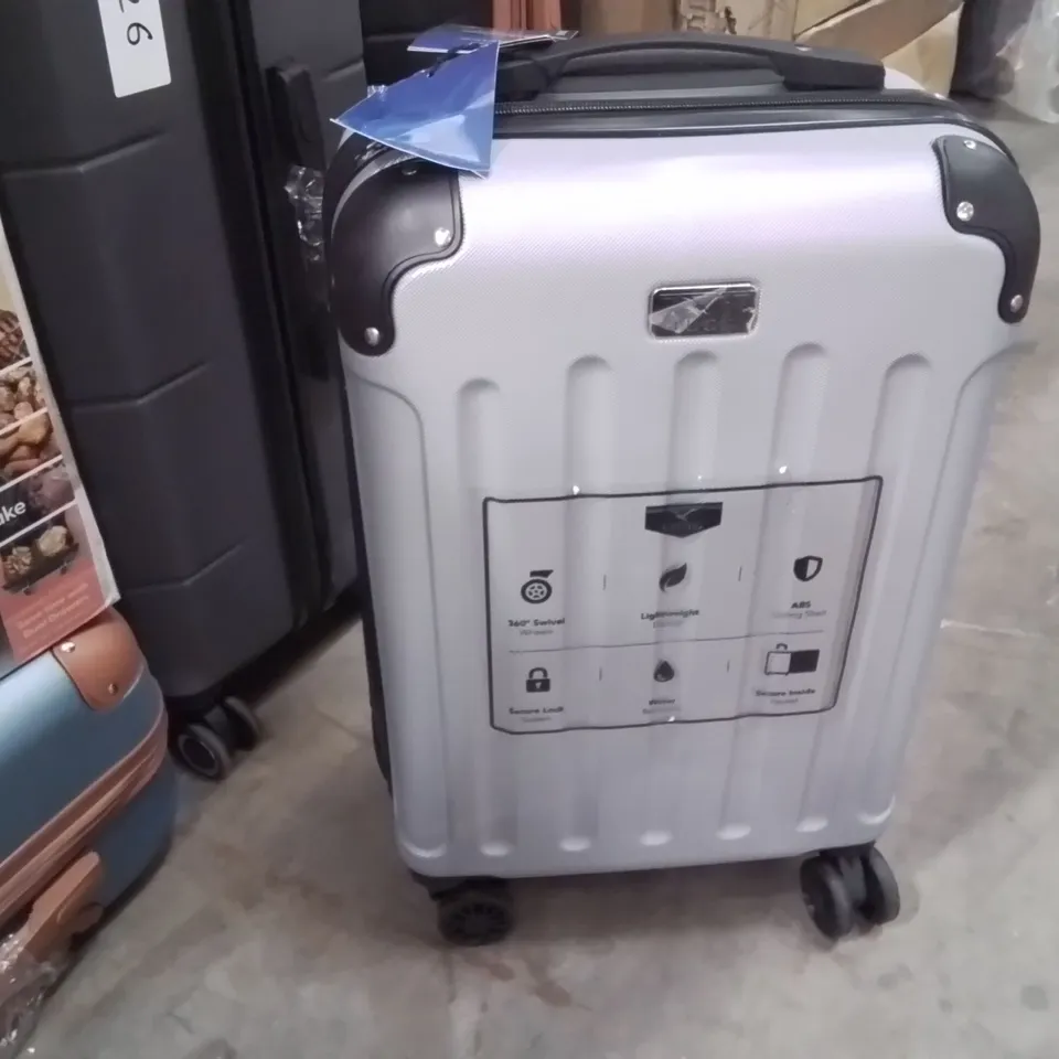SMALL SUITCASE SILVER & BLACK