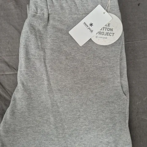 SNOW PEAK COTTON SWEAT PANTS IN GREY SIZE LARGE