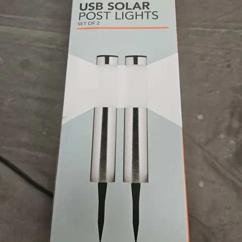 BOXED SOLARCENTRE LONDON XT USB SOLAR POST LIGHTS 