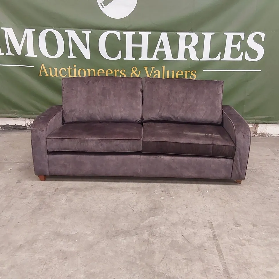 QUALITY DESIGNER APPLEY 3 SEATER SOFA - VELOUR PETAL