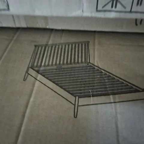 BOXED 150CM SCANDI SPINDLE BED OAK (1 OF 3 BOXES) INCOMPLETE 