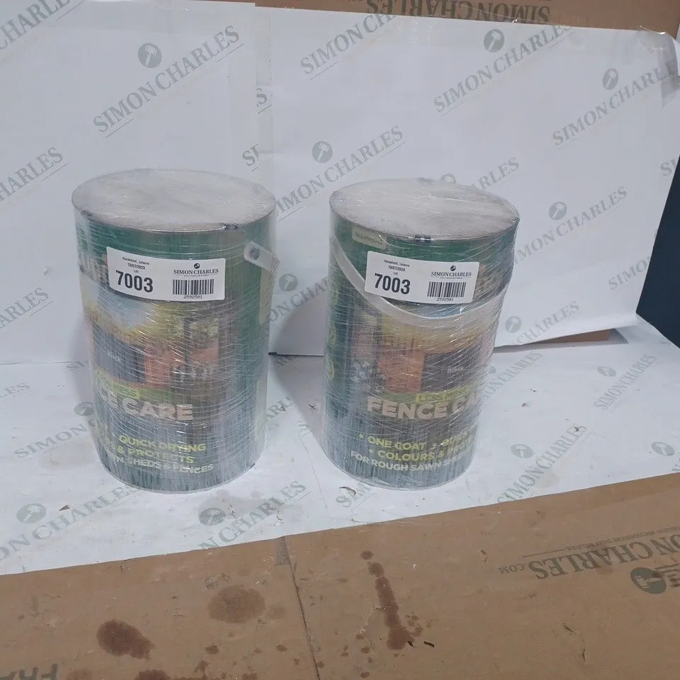 TWO ASSORTED CUPRINOR LESS FENCE CARE 6L