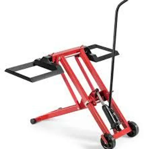 BOXED COSTWAY LAWN MOWER LIFT JACK WITH WHEELS FOR GARDEN TRACTORS