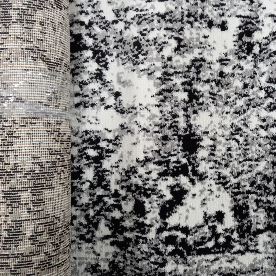 A2Z SANTORINI VINTAGE STYLE RUNNER RUG BLACK 60 X 230CM 