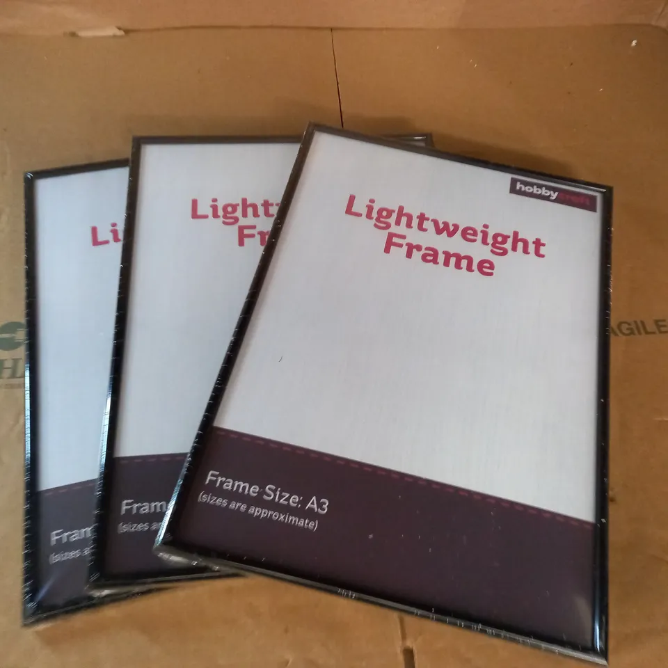 LOT OF 3 LIGHTWEIGHT A3 FRAMES