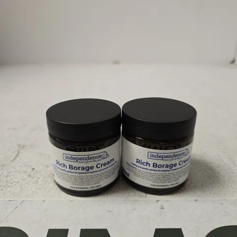 INDEPENDENCE RICH BORAGE CREAM – SET OF 2 JARS 
