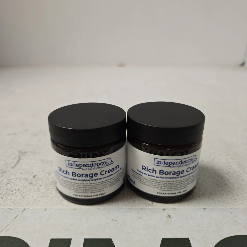 INDEPENDENCE RICH BORAGE CREAM – SET OF 2 JARS 