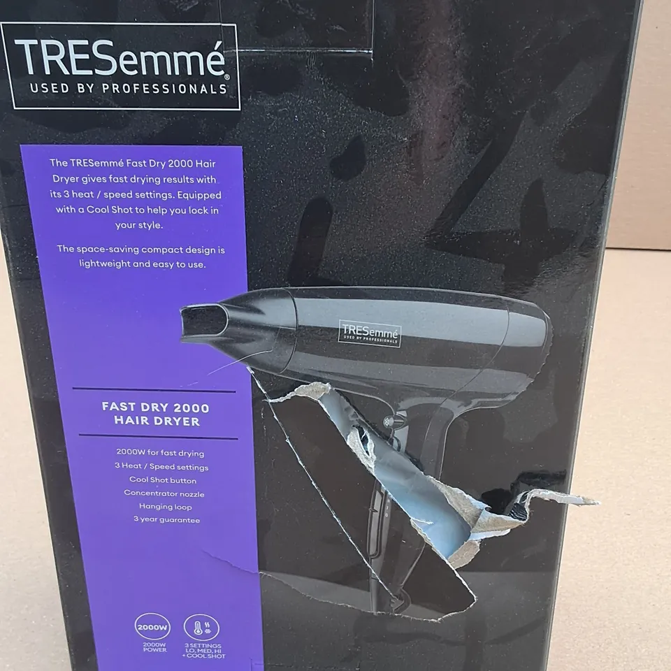 BOXED TRESEMME FAST DRY 2000 HAIR DRYER