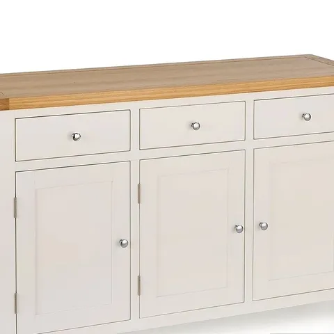 BOXED HAMILTON READY ASSEMBLED 3 DOOR SIDEBOARD - CONTAINS SOLID WOOD