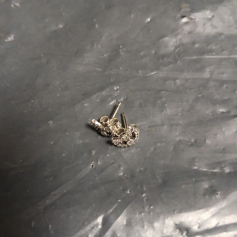 PANDORA SILVER-TONE CRYSTAL EARRINGS 