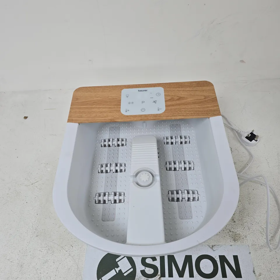 BEURER FOOT SPA MASSAGER WITH WOODEN TOP PANEL